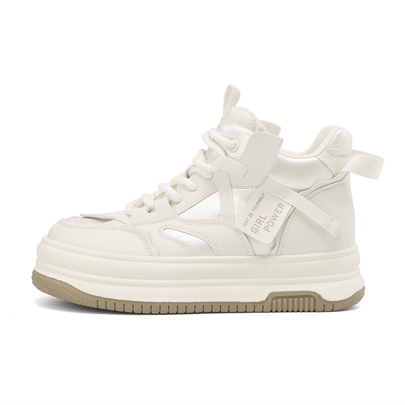 

Кеды, скейтборд обувь женская высокая Daphne, цвет White/Beige