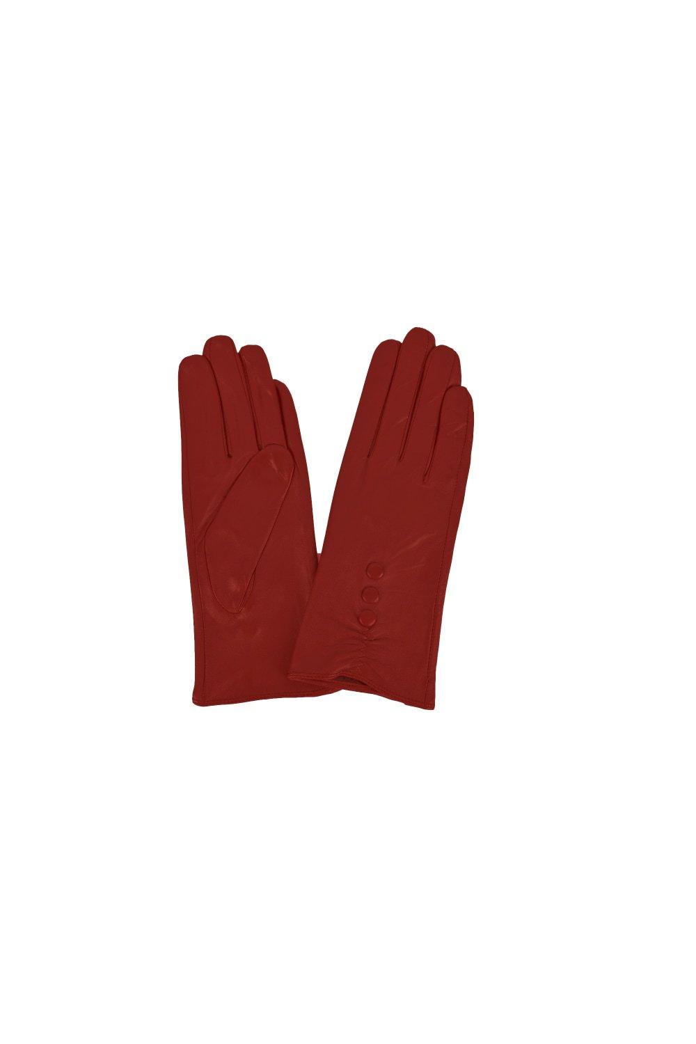 Перчатки с тремя пуговицами Eastern Counties Leather, красный тина кожаные перчатки eastern counties leather красный