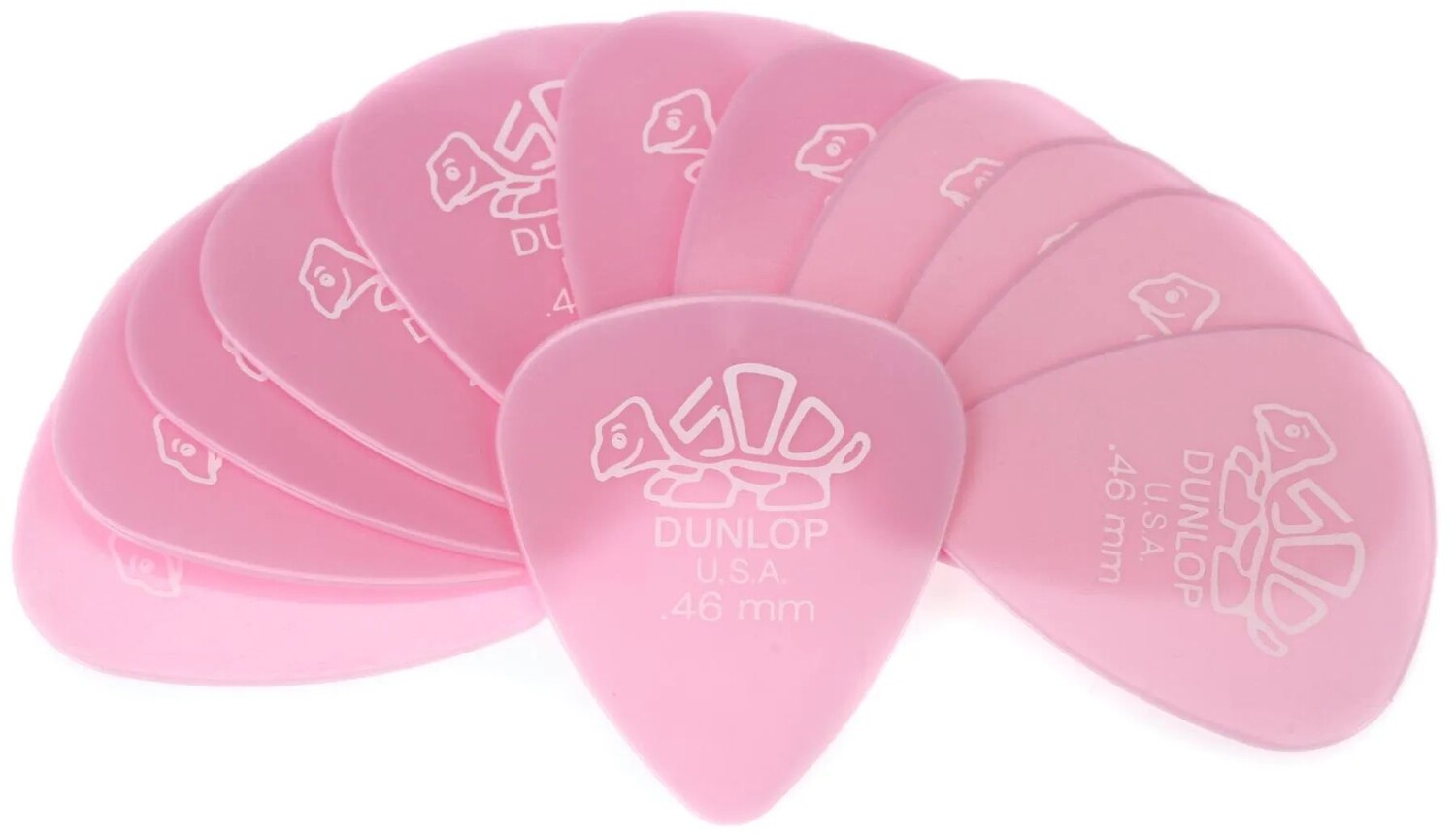 

Медиаторы Dunlop 41P046 Delrin 500 — светло-розовые, 0,46 мм (12 шт.)