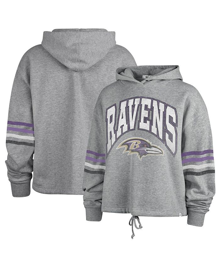 

Женский пуловер с капюшоном цвета Хизер Серый Baltimore Ravens Upland Bennett '47 Brand, серый