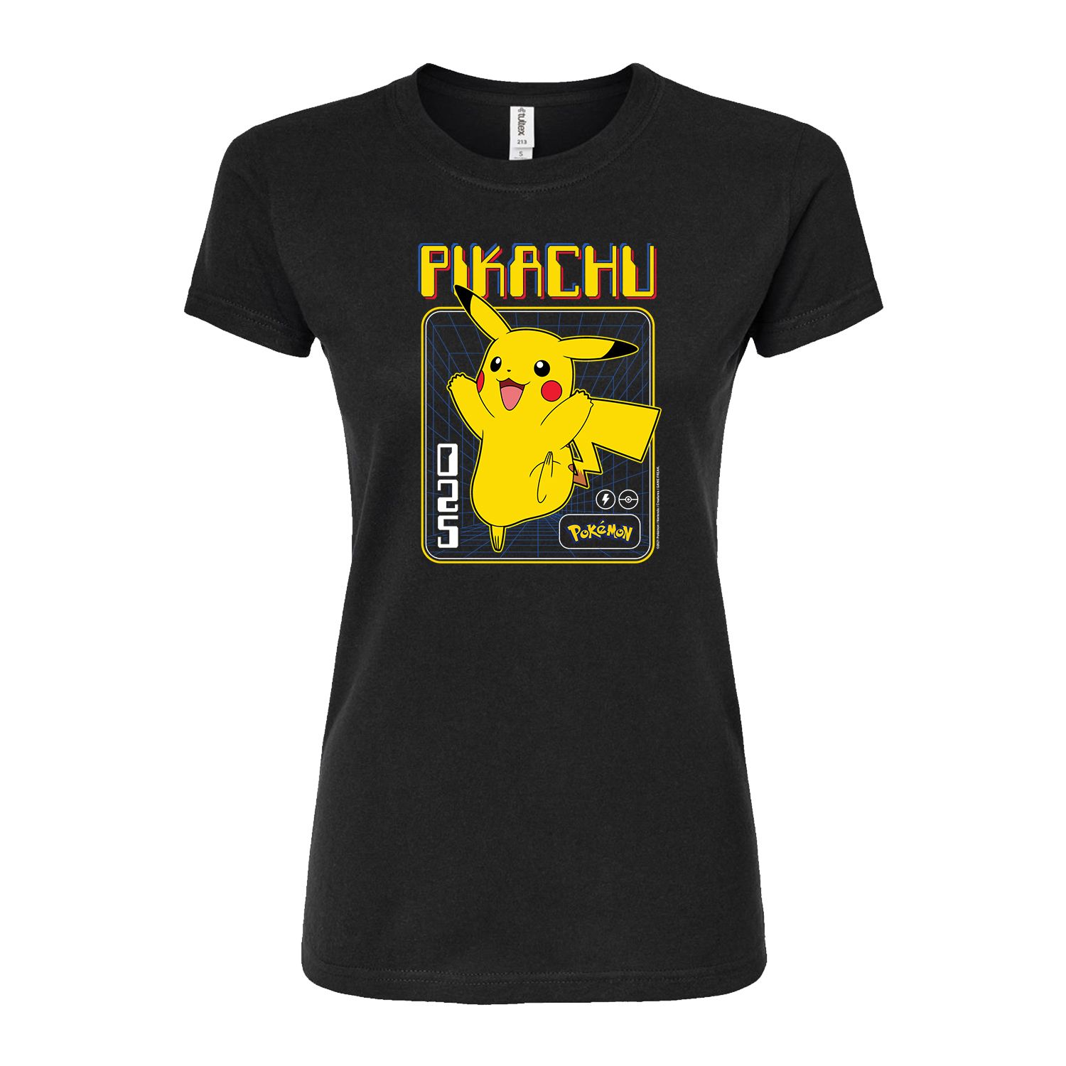 Облегающая футболка для юниоров Pokémon Retro Pikachu Licensed Character