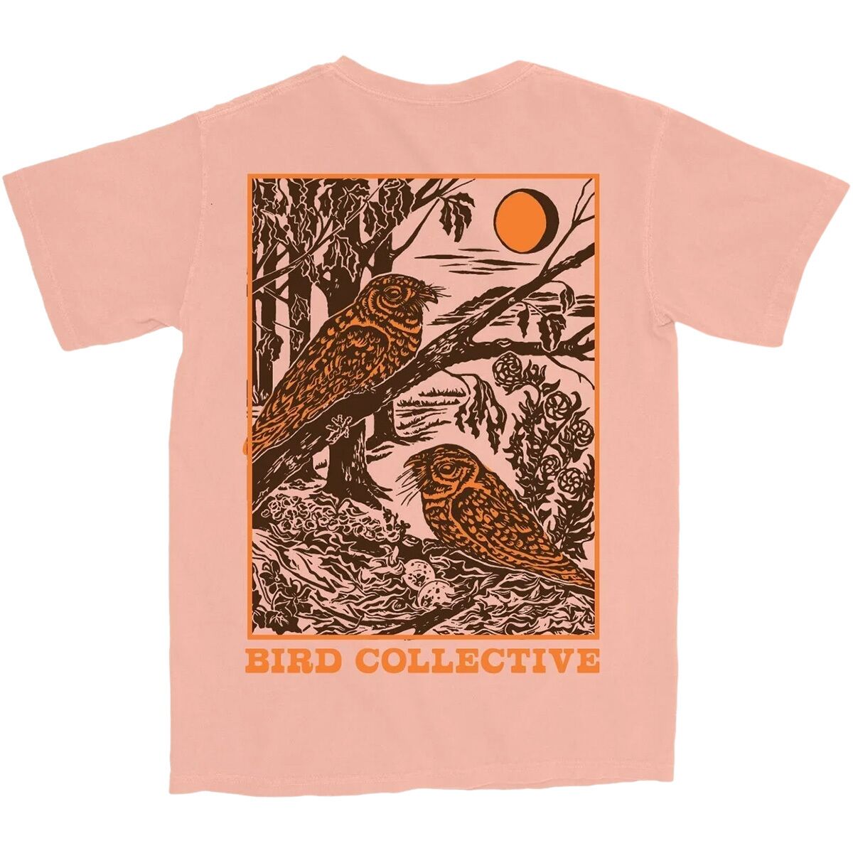 Футболка «кнут-бедняк» Bird Collective, цвет peach fuzz