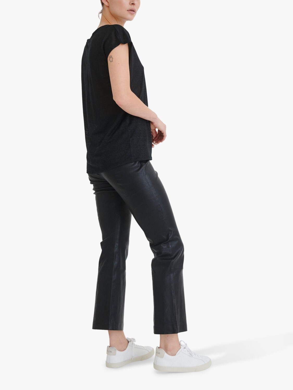 

Льняная футболка InWear Faylinn, черная, Черный