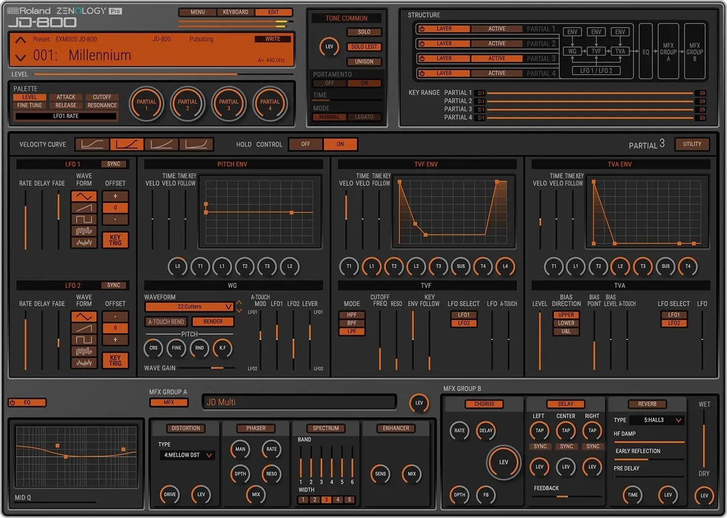 

Расширение модели Roland JD-800 для программного синтезатора Zenology Pro