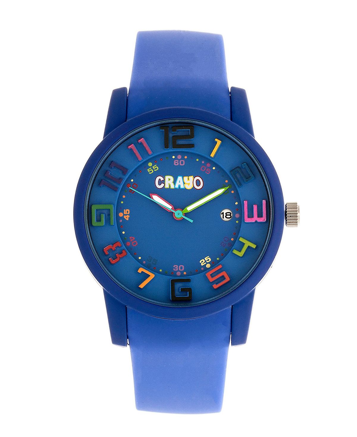 цена Часы унисекс Festival Blue с силиконовым ремешком, 41 мм Crayo, синий