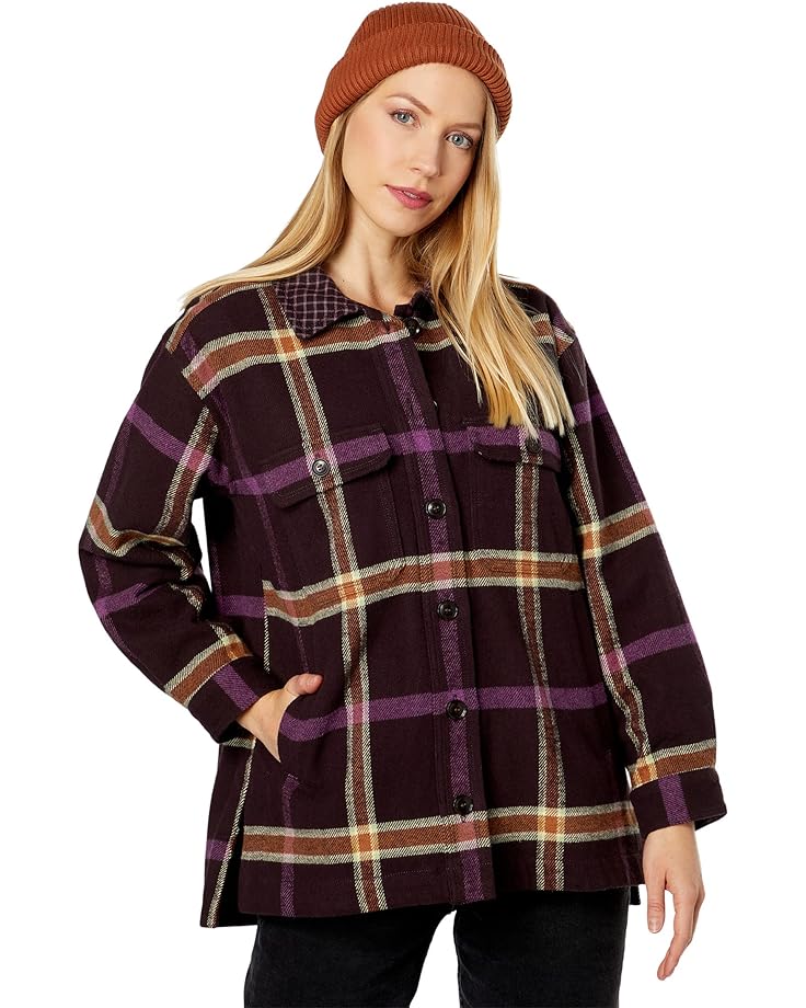 Куртка Madewell Tilda Shirt - Heavyweight Flannel Twill Windowpane, цвет Spiced Raisin