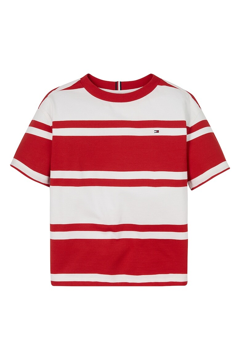 

Полосатая хлопковая футболка Tommy Hilfiger, красный