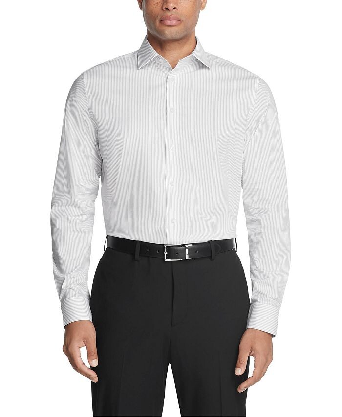 

Мужская классическая рубашка Steel+ Slim Fit, эластичная, устойчивая к морщинам Calvin Klein, цвет Purple Multi
