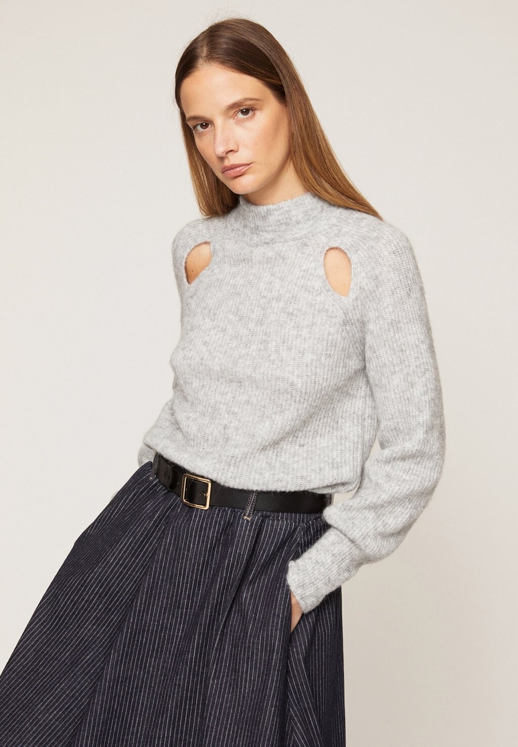

Свитер Motivo Cut-Out Motivi, цвет grigio
