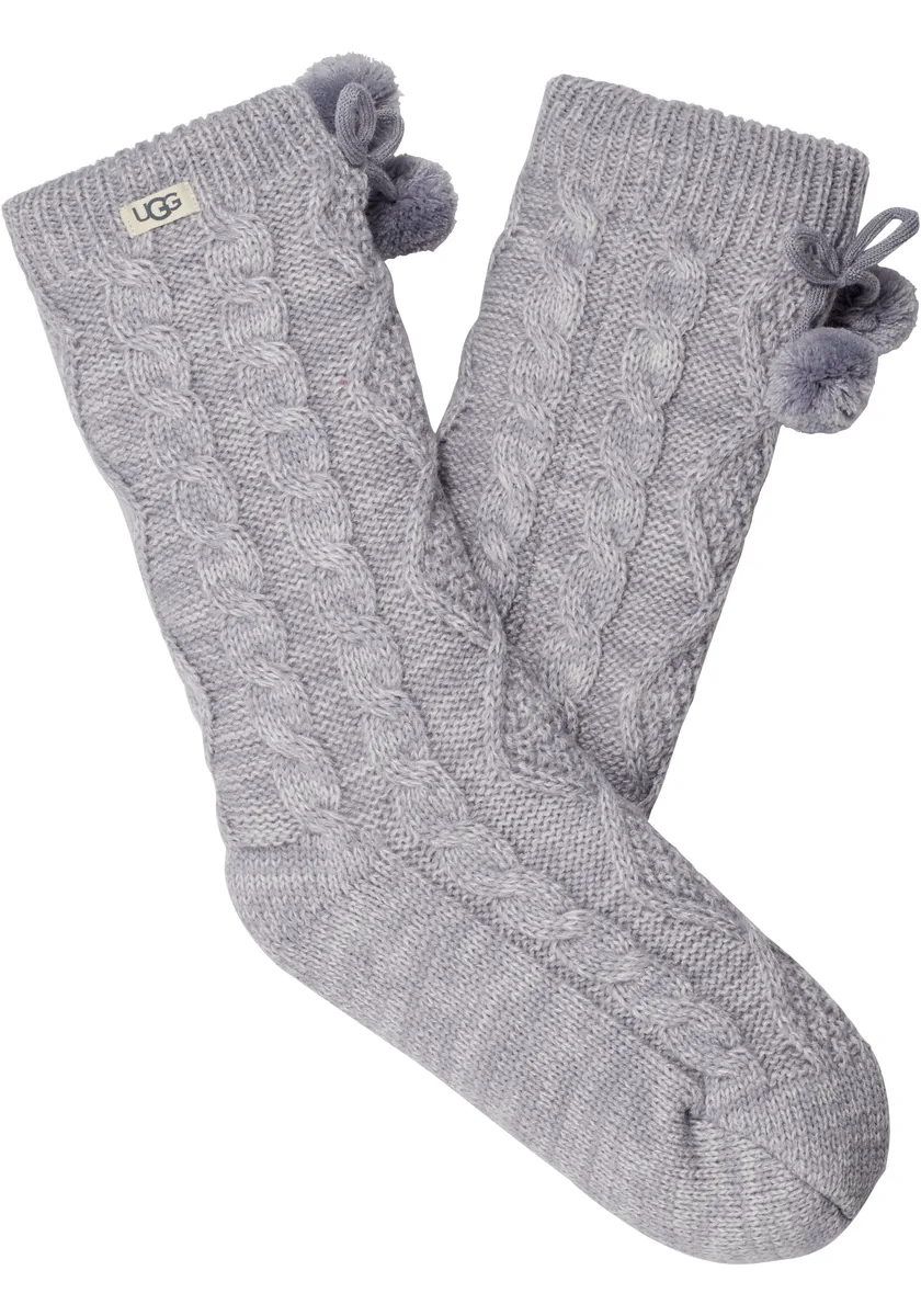 

Угги "W POM POM FLEECE LINED CREW SOCK" Ugg, серый