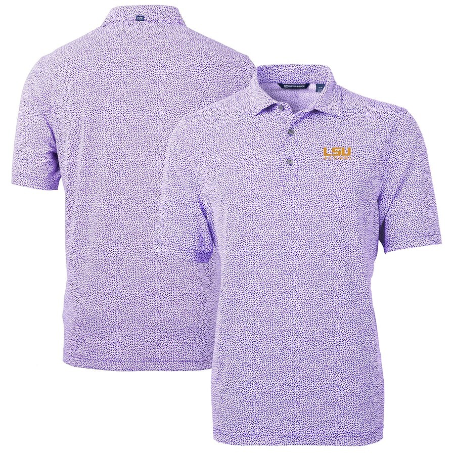 

Поло с коротким рукавом Cutter & Buck Lsu Tigers, фиолетовый