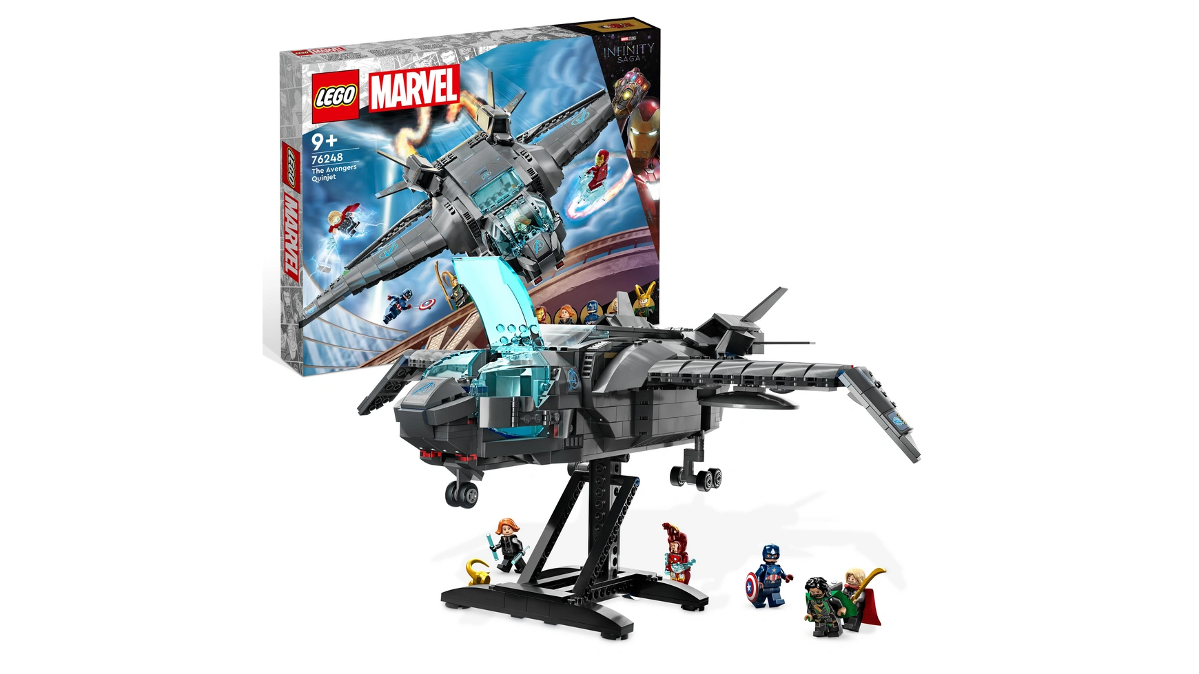 цена Lego Marvel Набор космического корабля Мстители Квинджет