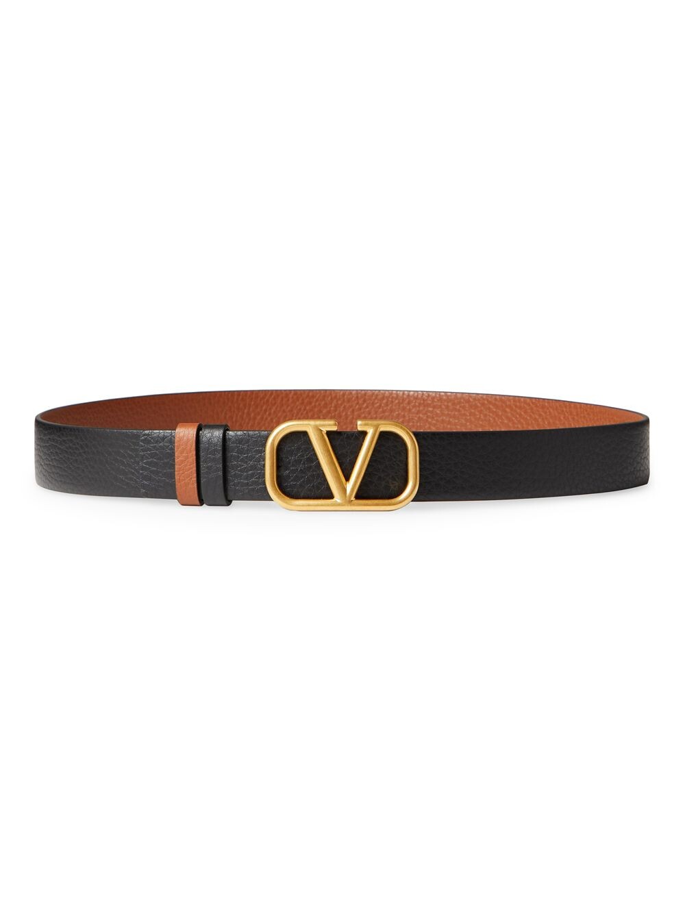 

Двусторонний ремень Vlogo Signature из телячьей кожи с принтом лося, ширина 30 мм Valentino Garavani, черный
