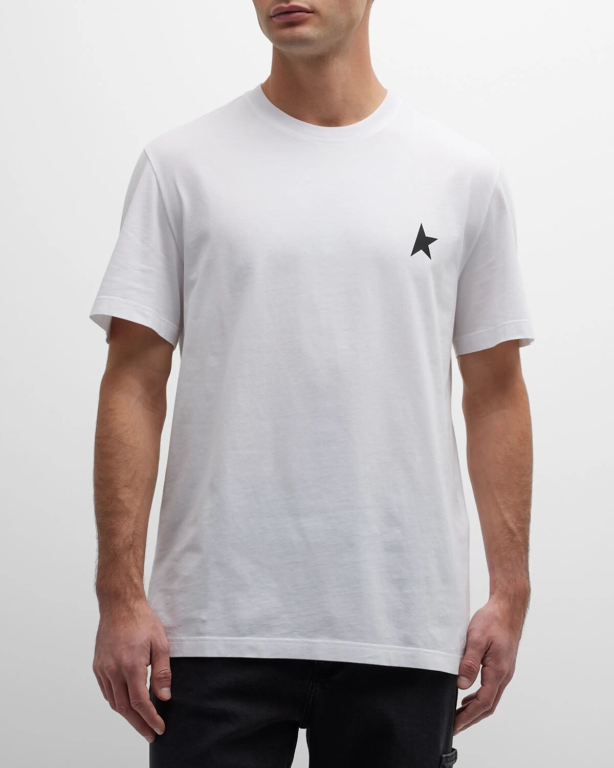 

Мужская футболка Blackboard с маленькой звездой Golden Goose, цвет Optic White/Black