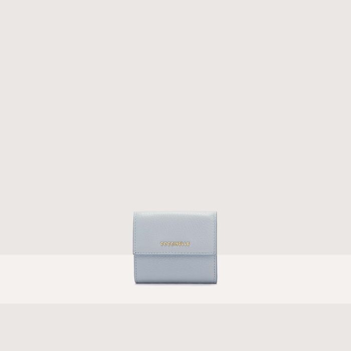 

Маленький кошелек из зерненой кожи Coccinelle METALLIC SOFT, синий