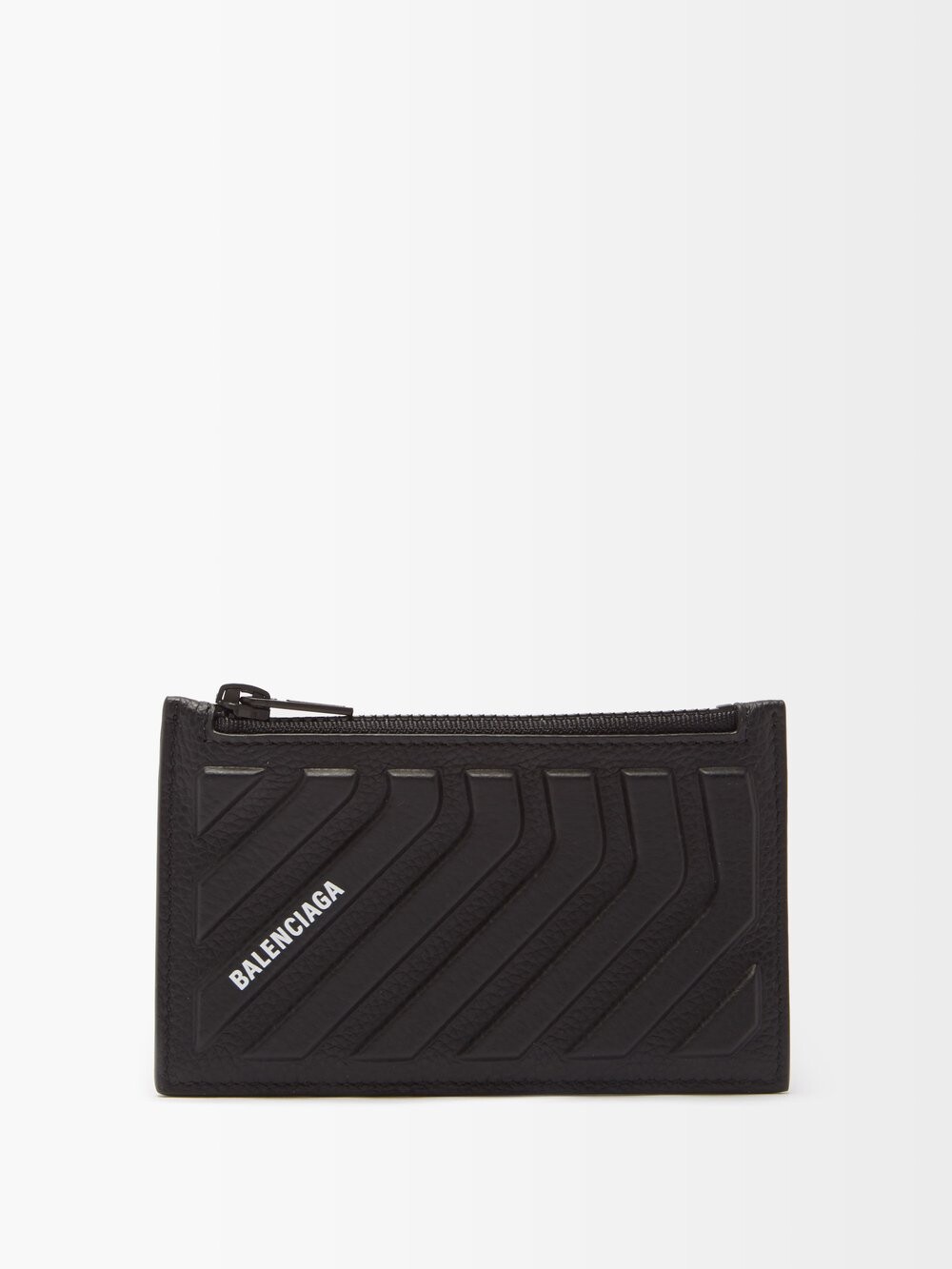 

Кошелек из тисненой кожи с логотипом автомобиля Balenciaga, черный