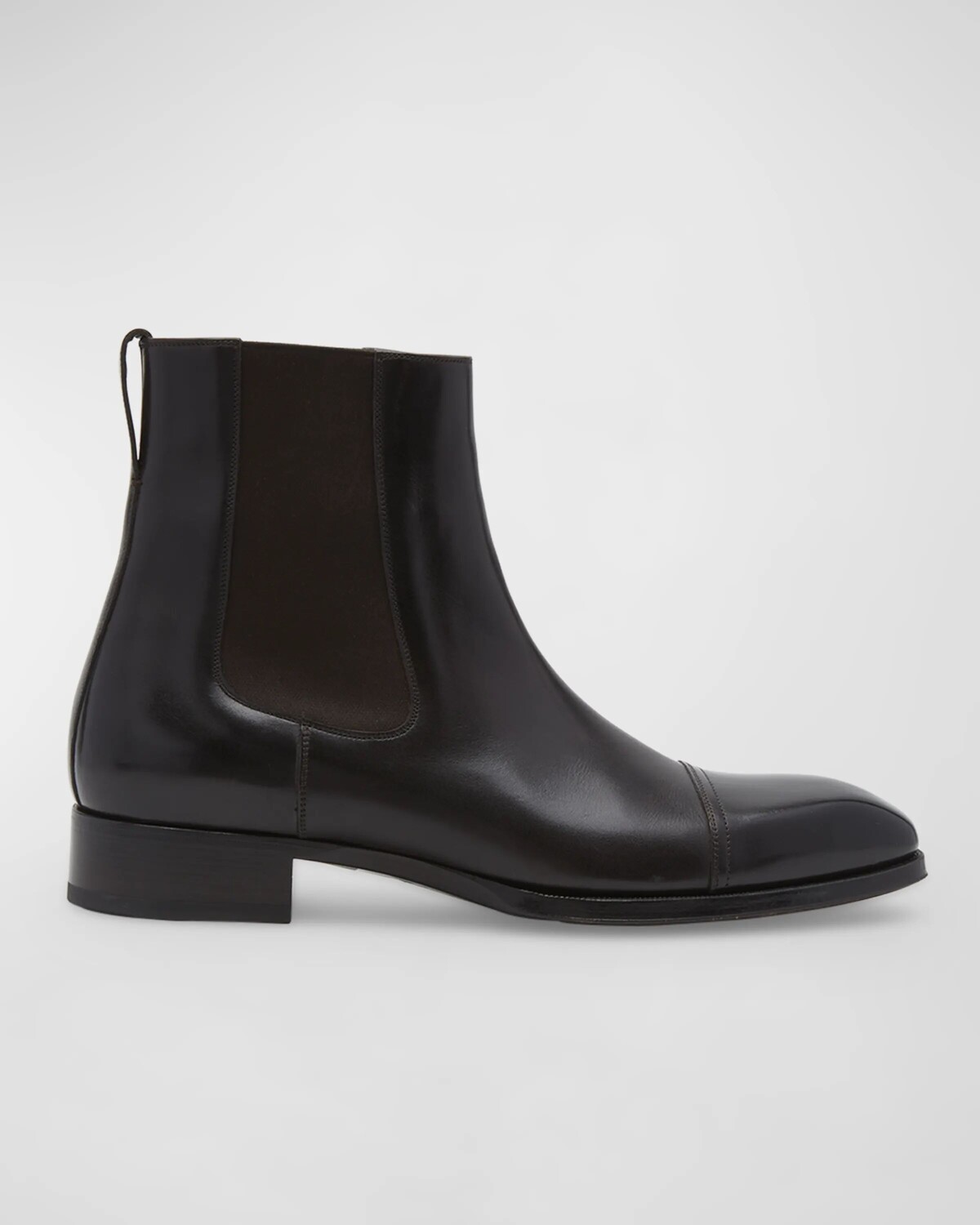 

Мужские ботинки челси из полированной кожи Elkan TOM FORD, цвет Ebony