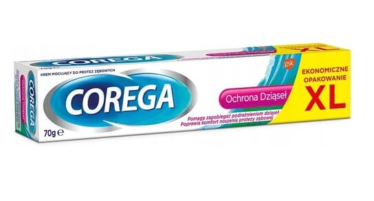 

Клейкий крем для зубных протезов, защита десен, 70 г Corega
