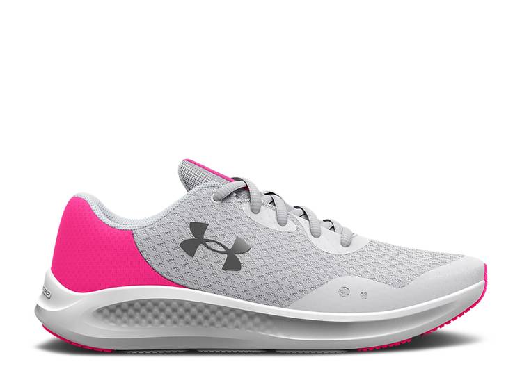 Кроссовки Under Armour CHARGED PURSUIT 3 GS 'HALO GREY ELECTRO PINK', серый кроссовки under armour charged breeze black electro pink electro pink