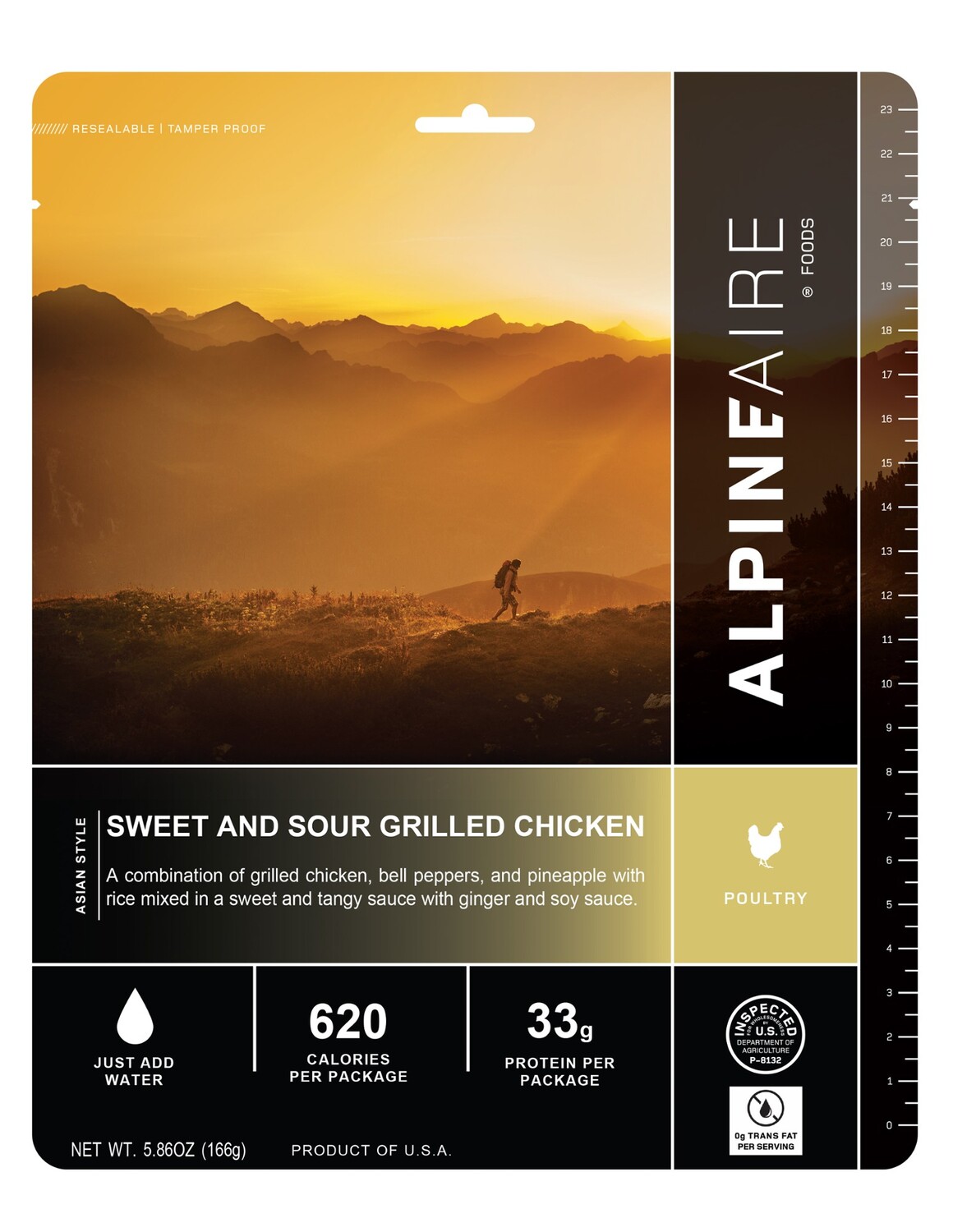 

Кисло-сладкая курица-гриль — 1 порция AlpineAire Foods