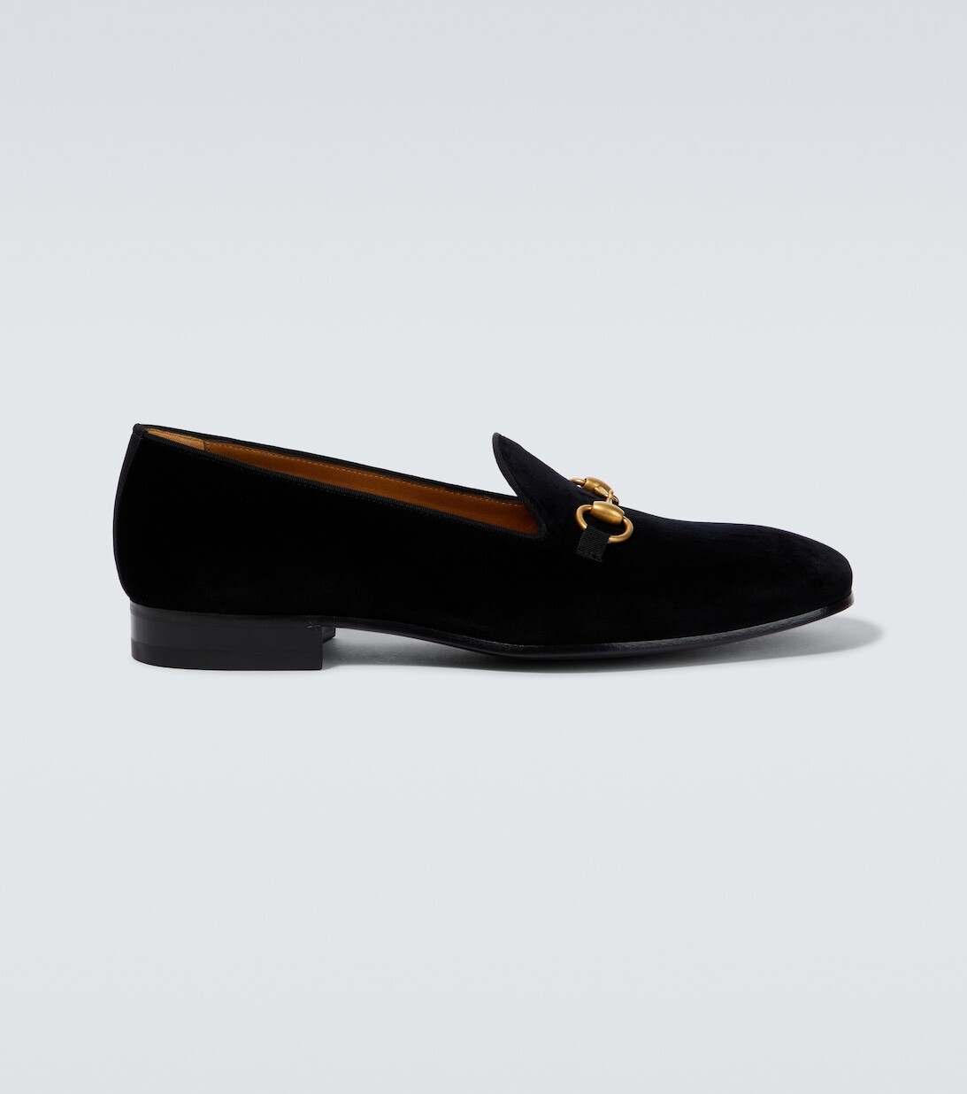 

Бархатные лоферы Horsebit Gucci, черный