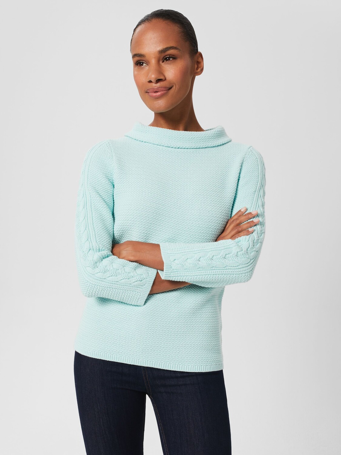 

Джемпер с высоким воротником Hobbs Camilla, цвет Clearwater Blue