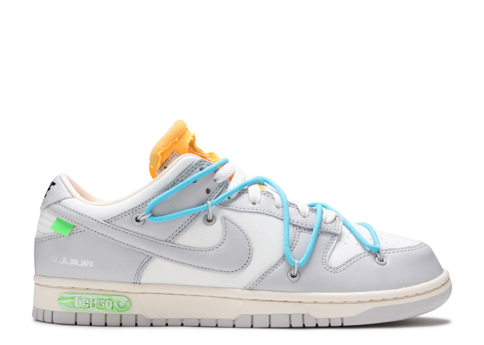 Кроссовки Nike Off-White X Dunk Low 'Lot 02 Of 50', белый