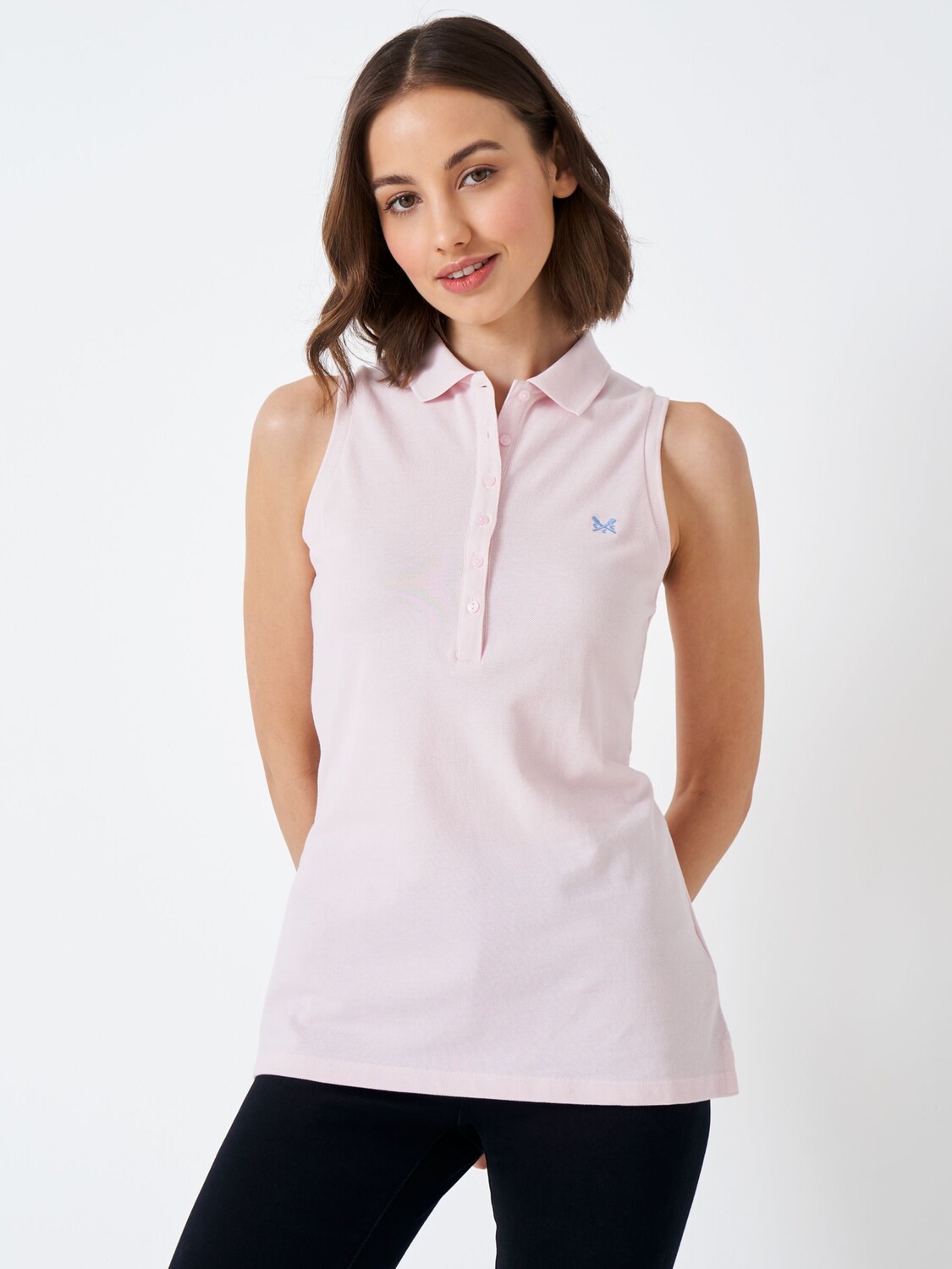 

Топ-поло без рукавов Ocean Crew Clothing, светло-розовый