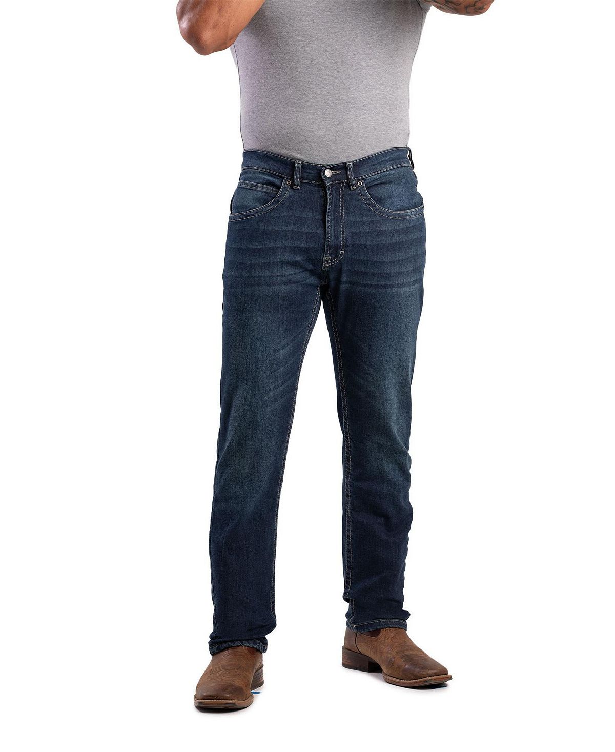 Мужские джинсы Highland Flex Fit прямого кроя Berne брюки uniqlo stretch straight leg синий
