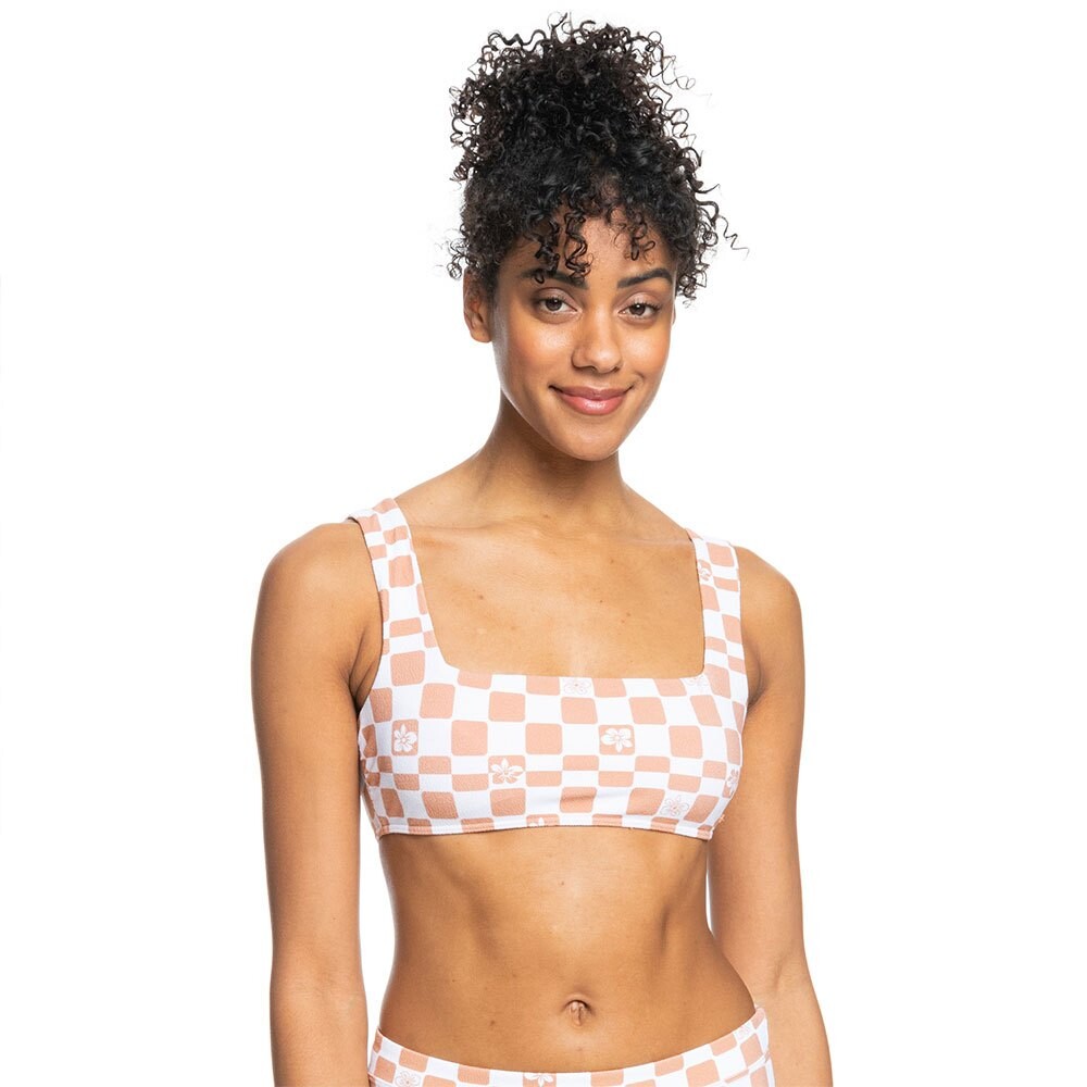 

Топ бикини Roxy Check It 2Lette, оранжевый