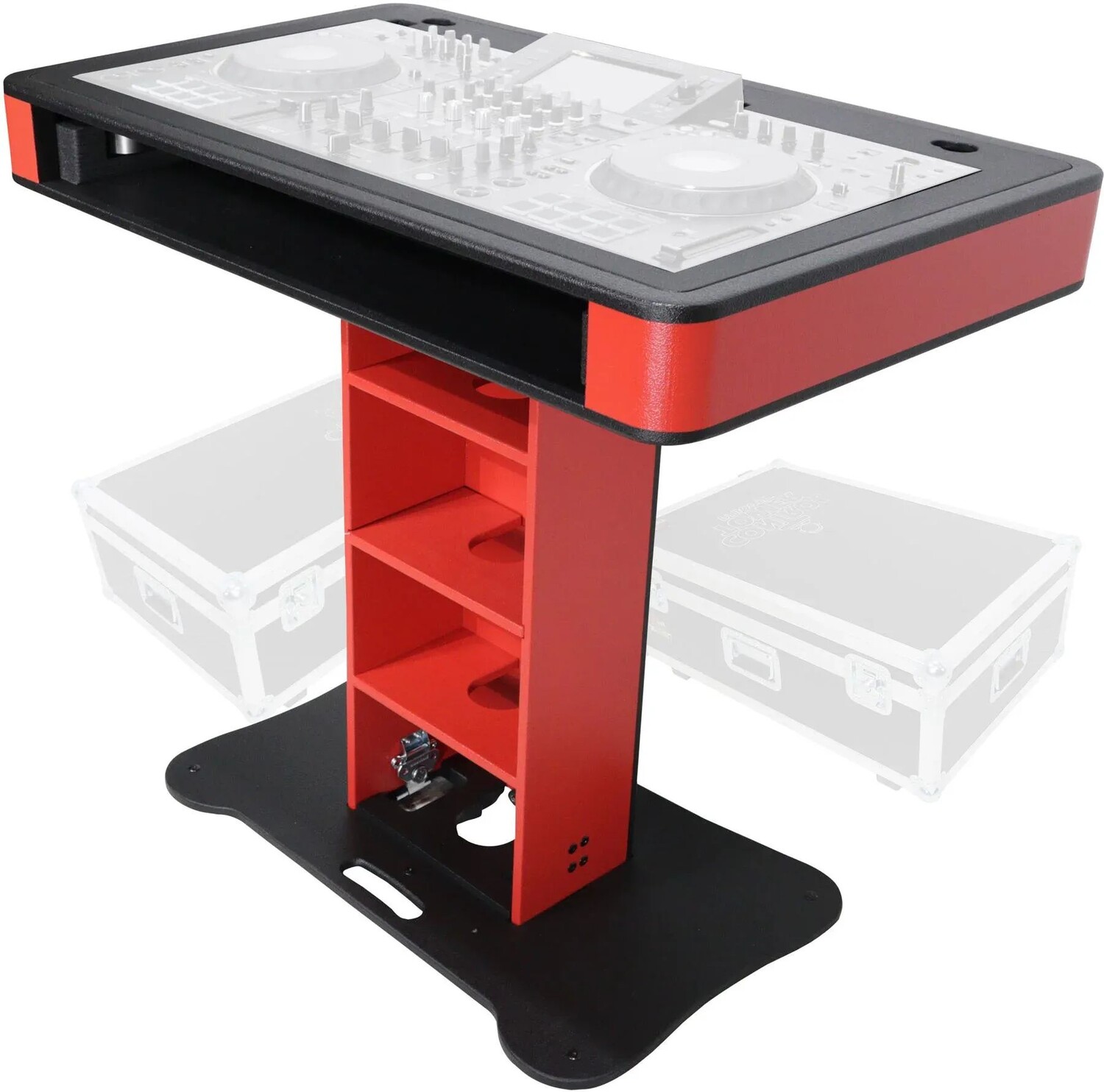 

Новый DJ-подиум ProX XZF-DJCT-RB-CASE с двумя дорожными чехлами — красный/черный