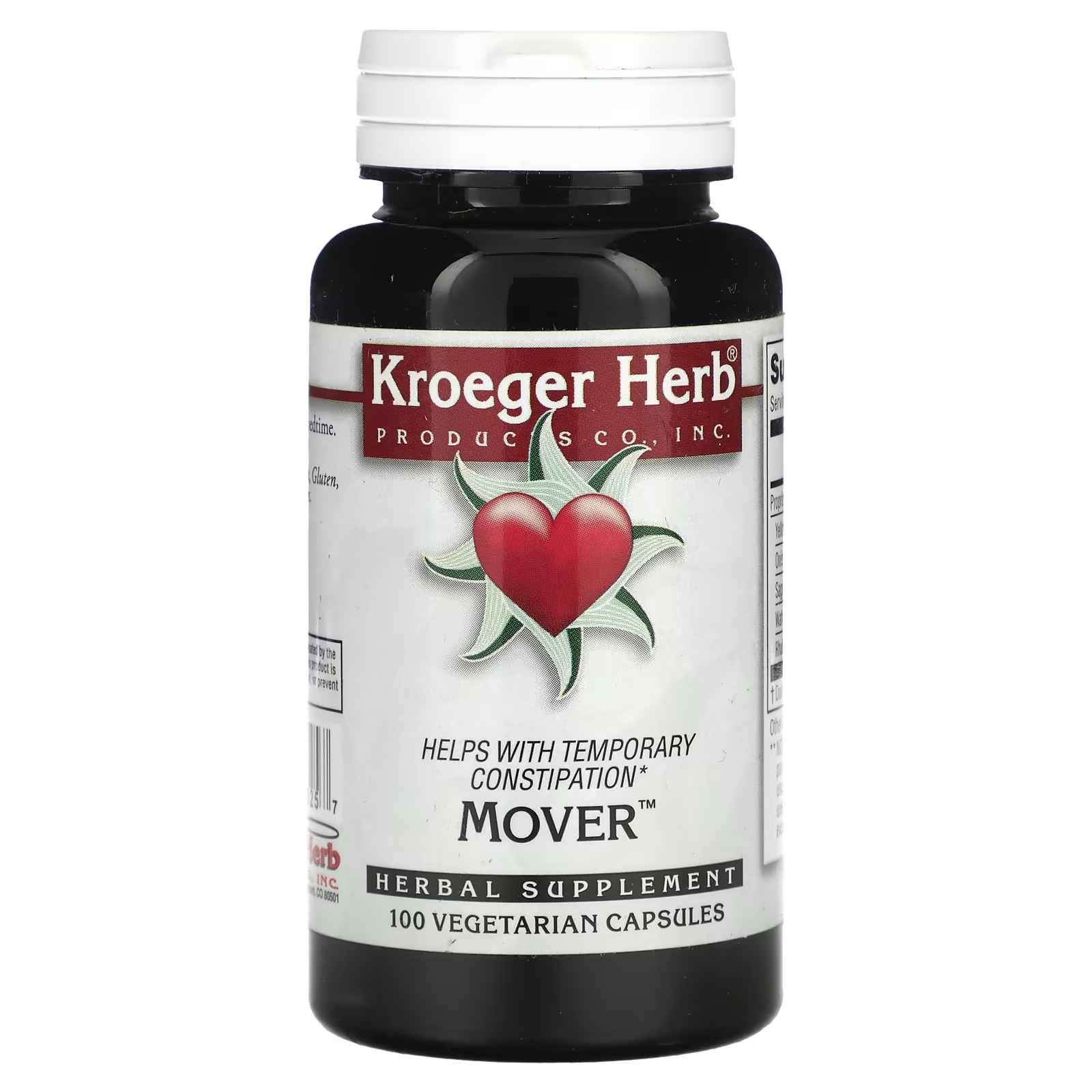 Растительная добавка Kroeger Herb Co Mover, 100 капсул растительная добавка kroeger herb co lung formula 100 вегетарианских капсул