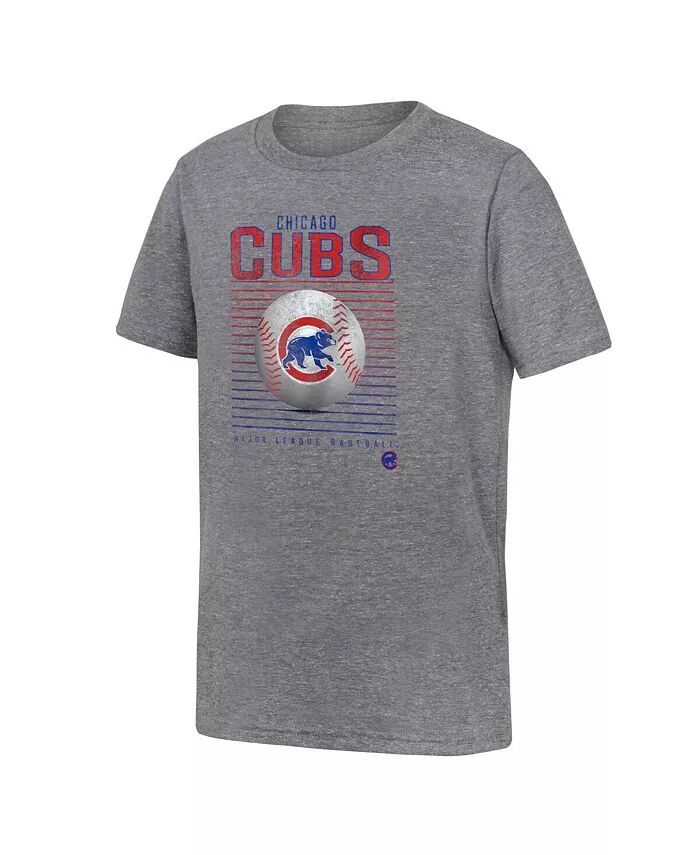 

Серая футболка Big Boys Fanatics с эффектом потертости Chicago Cubs Relief Pitcher Tri-Blend Outerstuff, серый