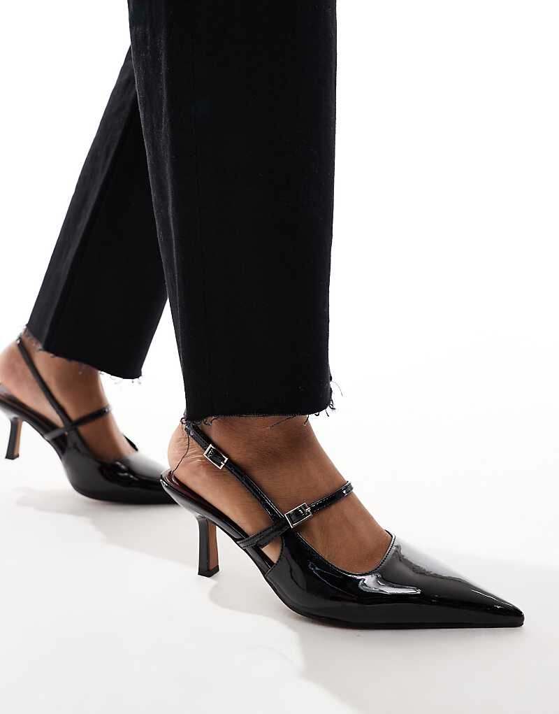 

ASOS DESIGN – Swipe – Черные туфли Мэри Джейн на среднем каблуке