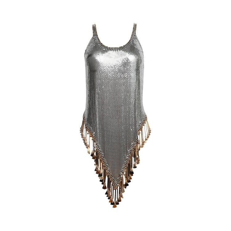 

Топ Paco Rabanne Chain Top, серебряный