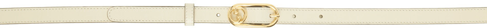 

Off-White тонкий круглый ремень с узором GG Gucci
