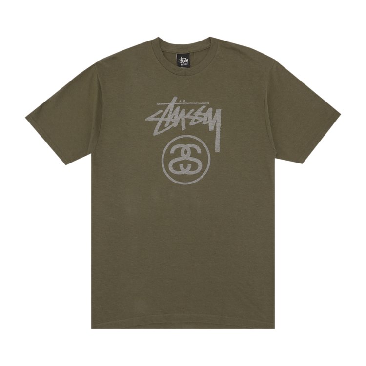 

Футболка Stussy Stock Tone Logo 'Olive', зеленый