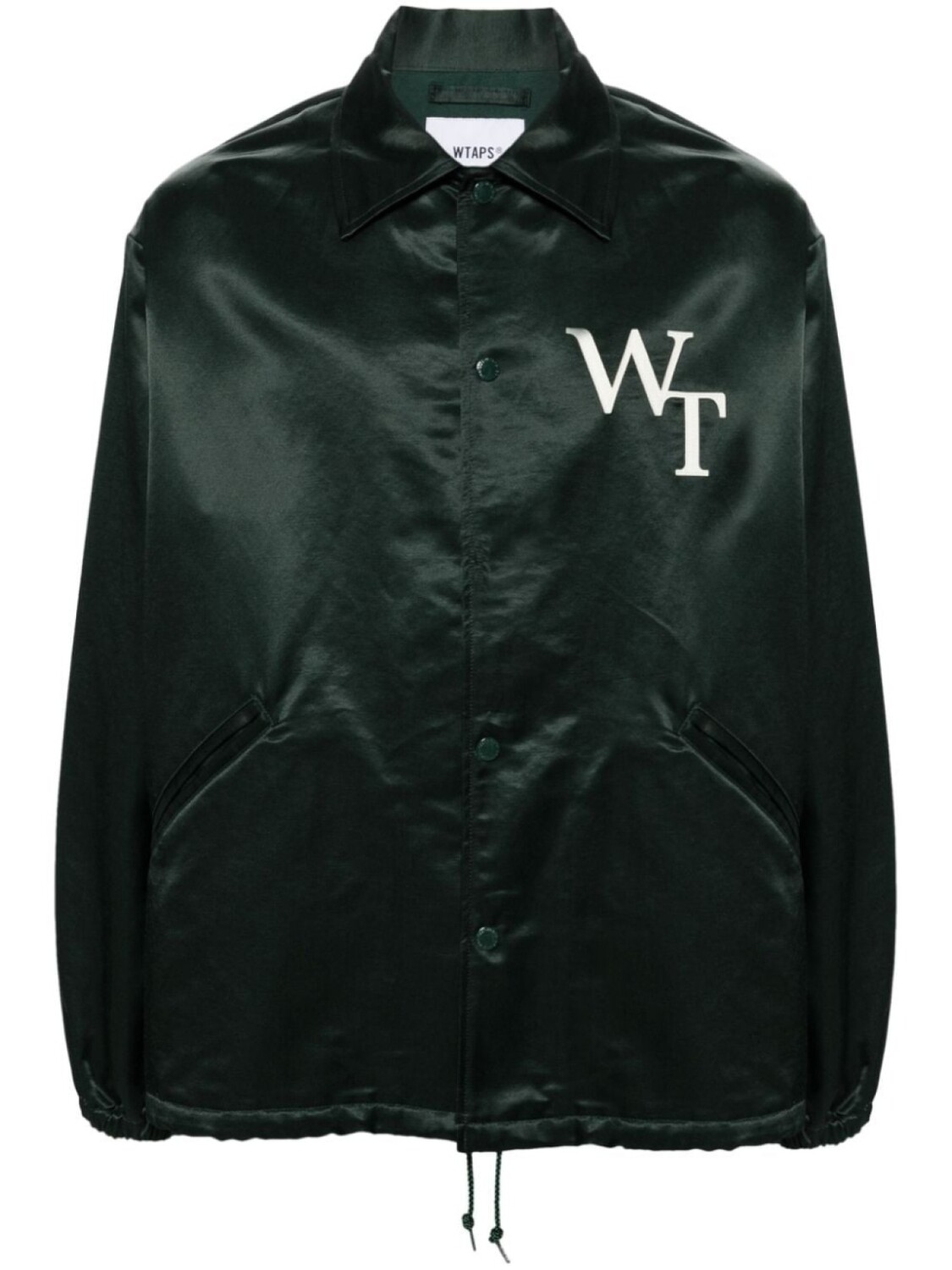 

WTAPS Chief атласная рубашка куртка, зеленый