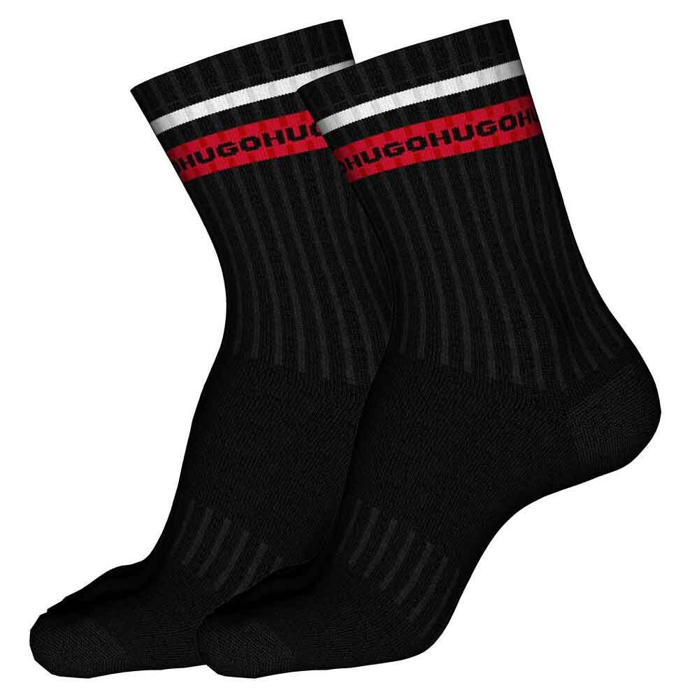 

Носки HUGO Rib Band Quarter short 2 шт, черный