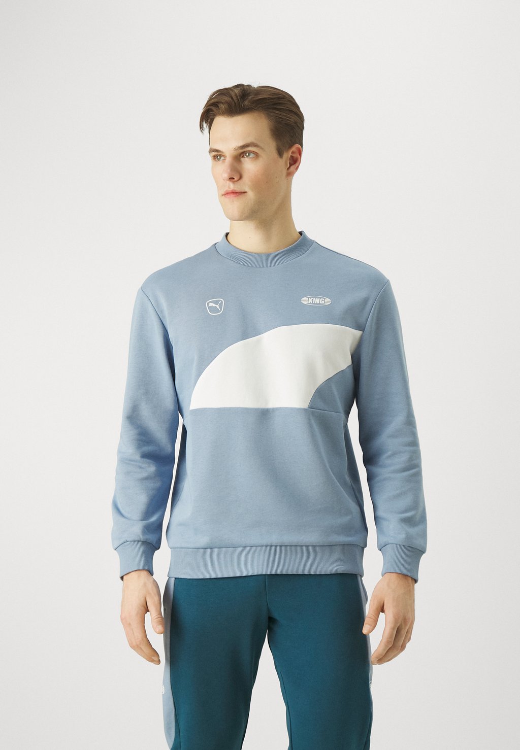 Толстовка KING CREW Puma, цвет zen blue/white