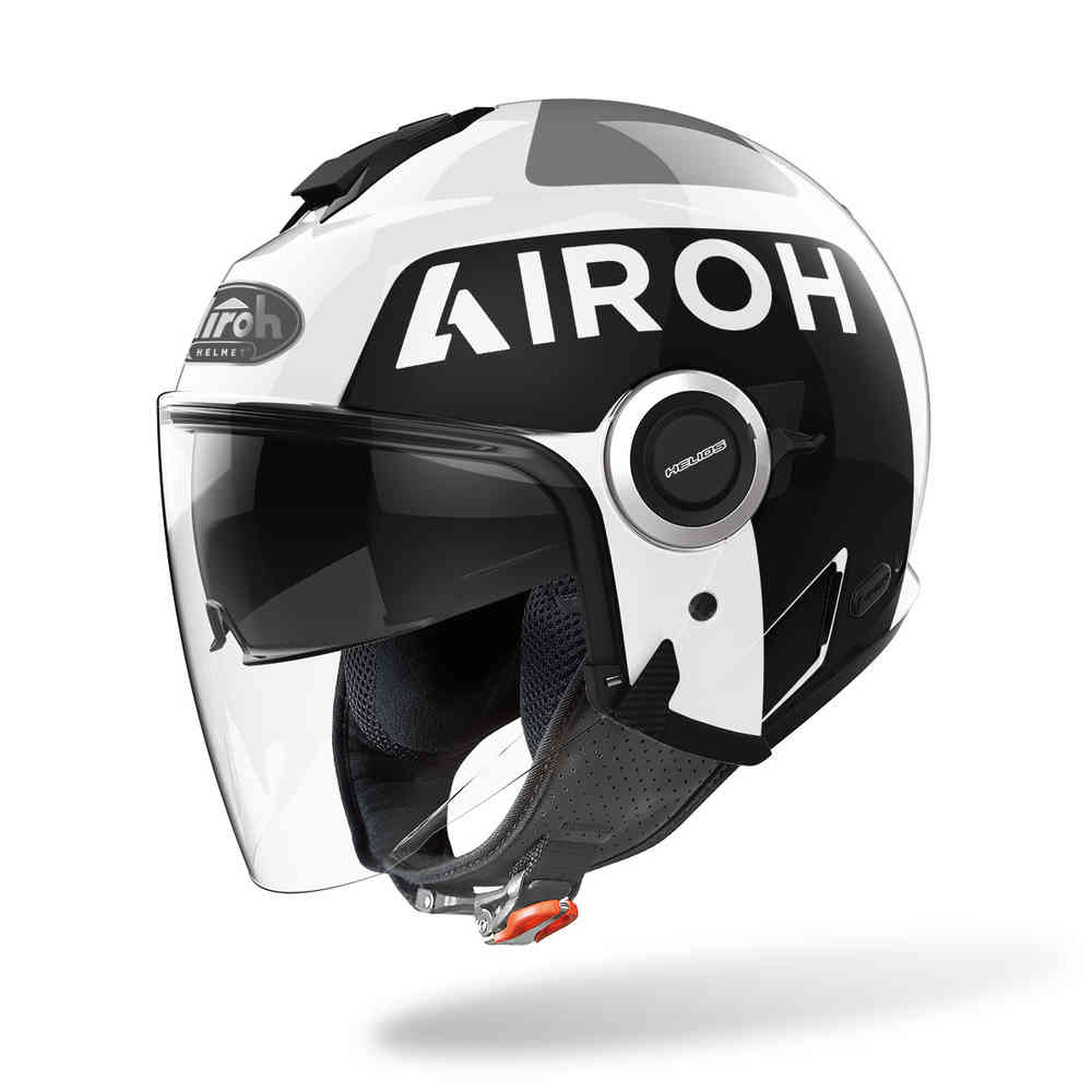 Реактивный шлем Helios Up Airoh, черно-белый шлем airoh helios up реактивный серый розовый