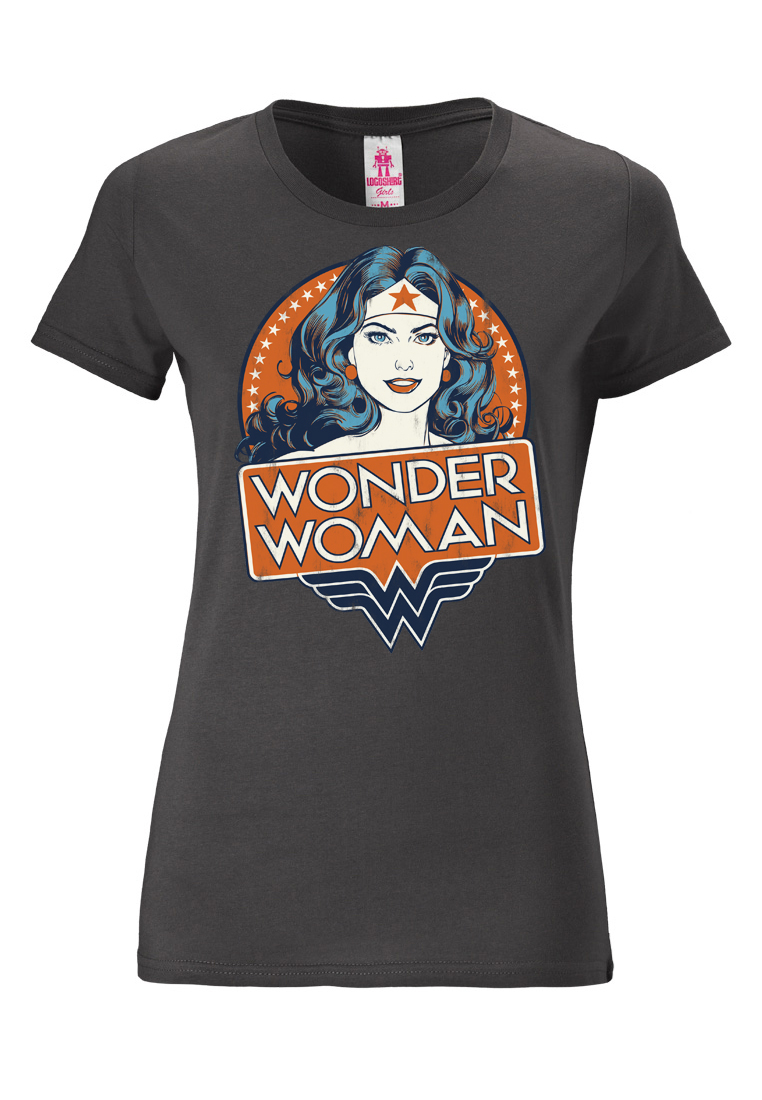 Футболка Logoshirt Wonder Woman, темно-серый цена и фото
