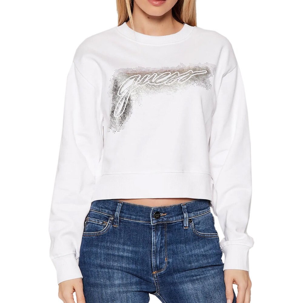 

Толстовка Guess Logo Crop, белый