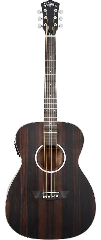 цена Акустическая гитара Washburn - Striped Ebony Deep Forest Folk Acoustic Electric! DFEFE