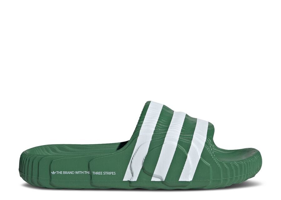 

Кроссовки adidas Adilette 22 Slides, цвет Preloved Green White