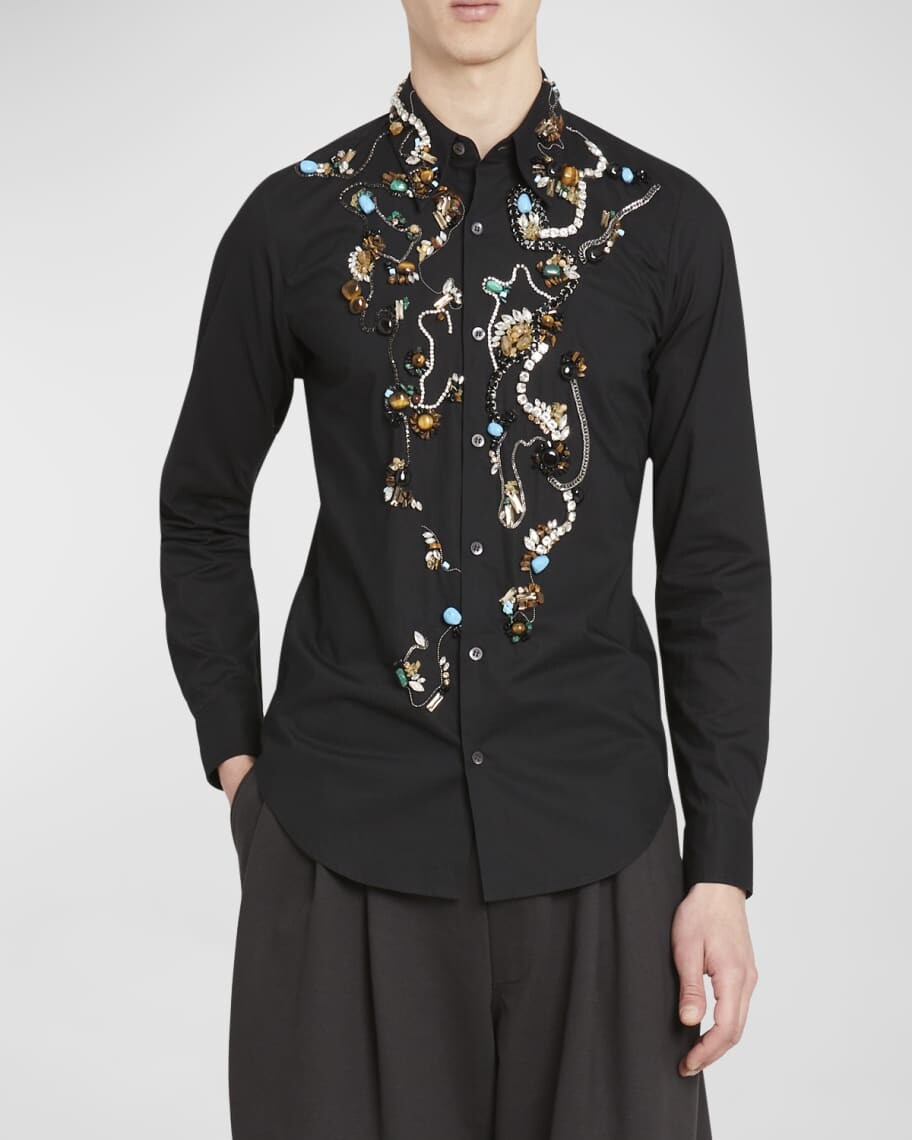 

Мужская спортивная рубашка с украшением Celdon Dries Van Noten