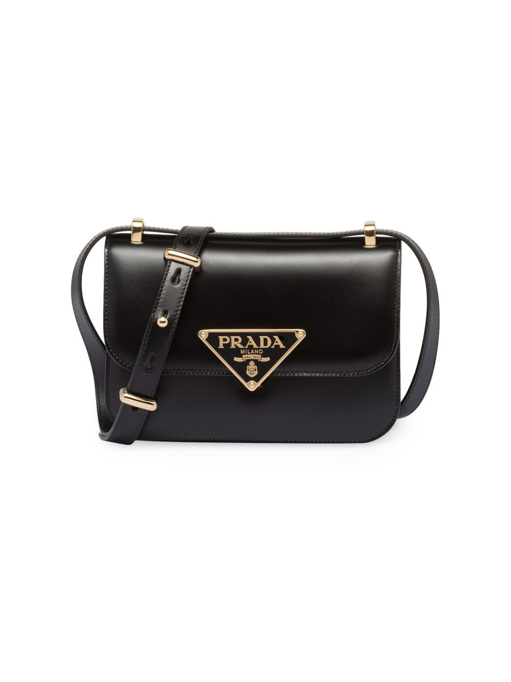 Кожаная сумка с эмблемой Prada, черный кружка с эмблемой фк псж