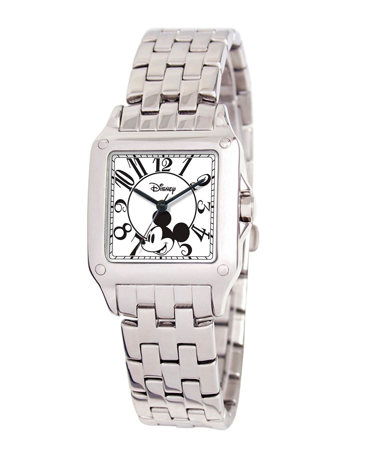 

Женские квадратные часы Disney Mickey Mouse из серебряного сплава ewatchfactory, серебро