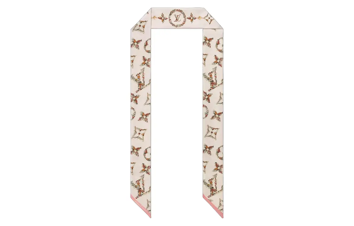 

Шарф шелковый Louis Vuitton женский, белый / хаки