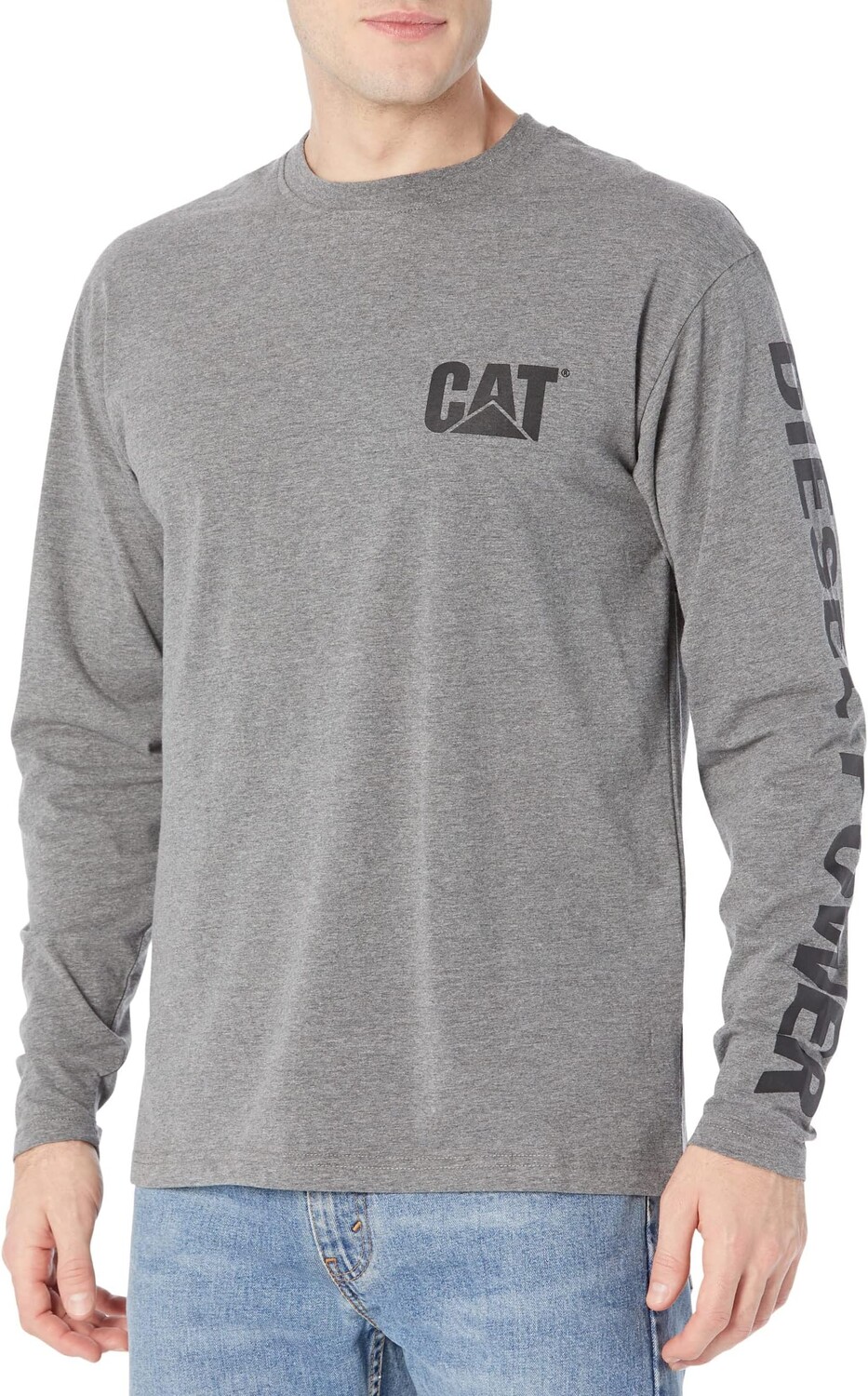 

Футболка с длинными рукавами Diesel Power Caterpillar, цвет Dark Heather Grey
